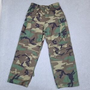 Vintage 80s Trousers Cold Weather Field Small Regular Woodland Camo Class 2‎